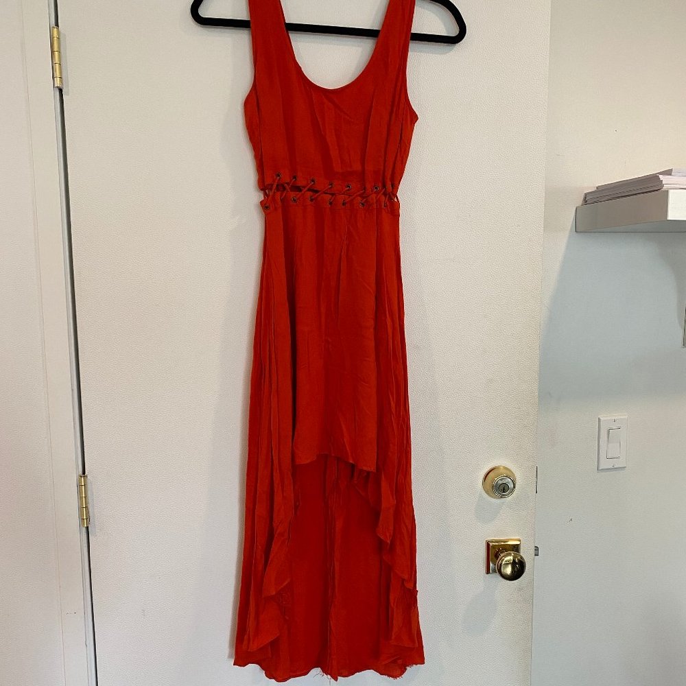 Orange Pniina High Low Dress